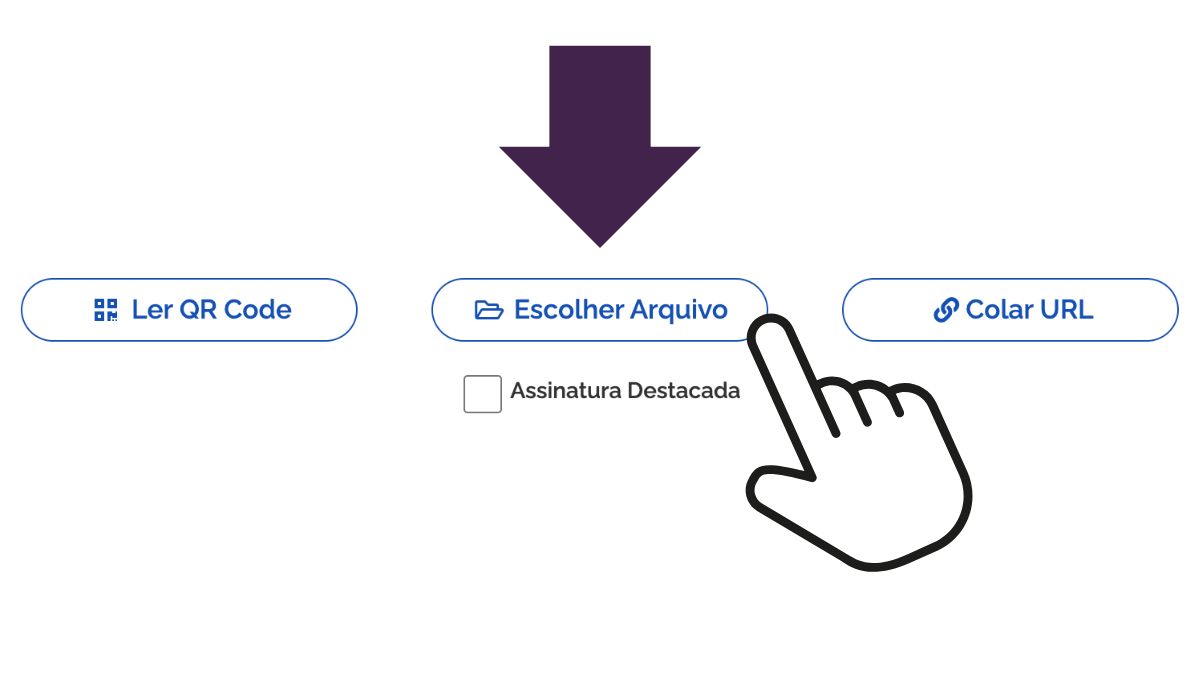 Passo 1 Tutorial Validação de Assinatura Eletrônica